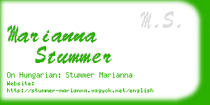 marianna stummer business card